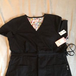 New w/tags Koi scrub top